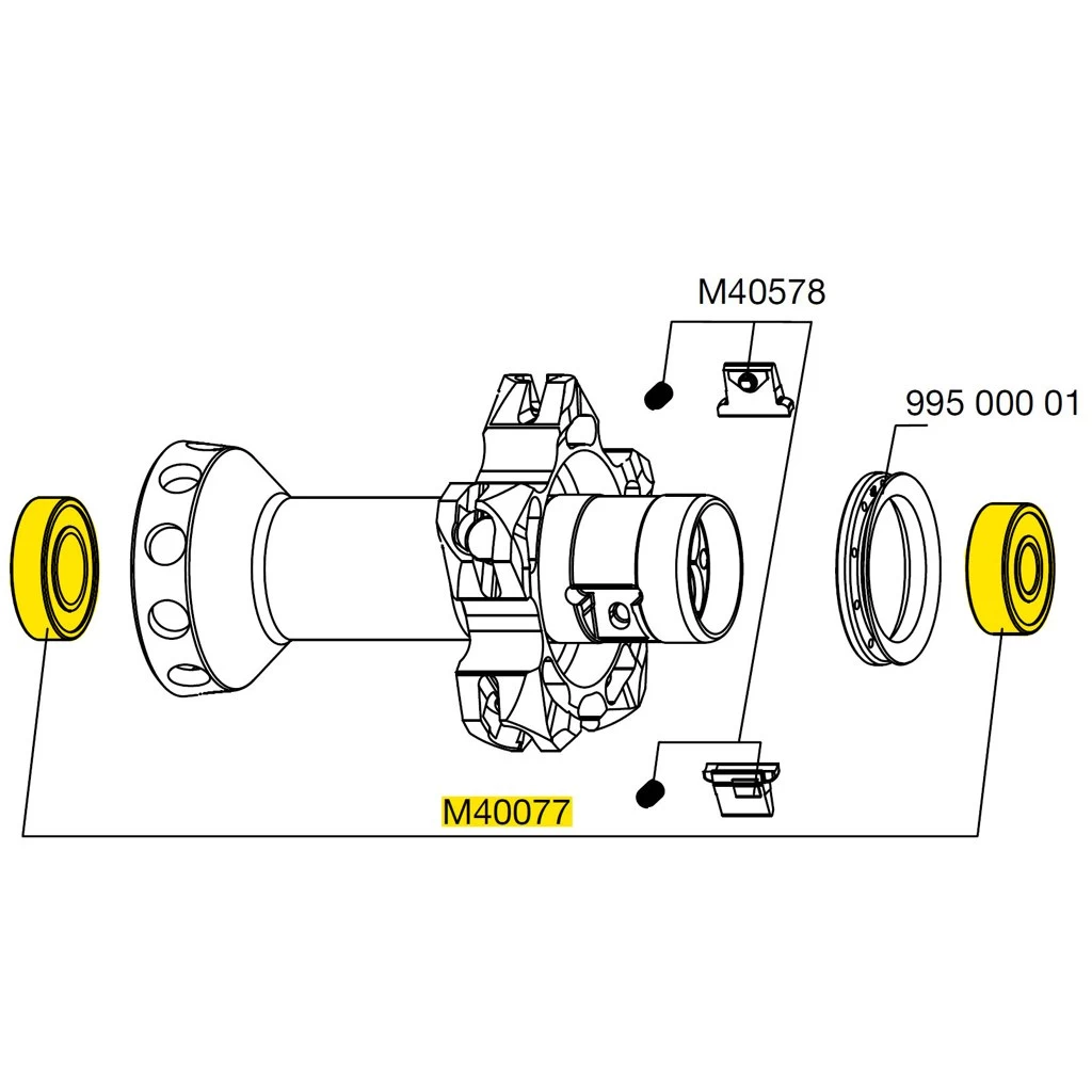 Mavic Hub Bearings For Rear Wheels 608 + 6901 - 8x22x7mm + 12x24x6mm - M40077 - Image 2