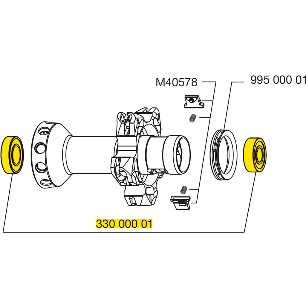 Mavic QRM + B9 Rear Wheel Hub Bearing - 22x9x7mm + 24x12x6mm - 33000001 - Image 2