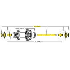 Mavic QRM Front Wheel Axle Incl. Mounting Pars - 32347901