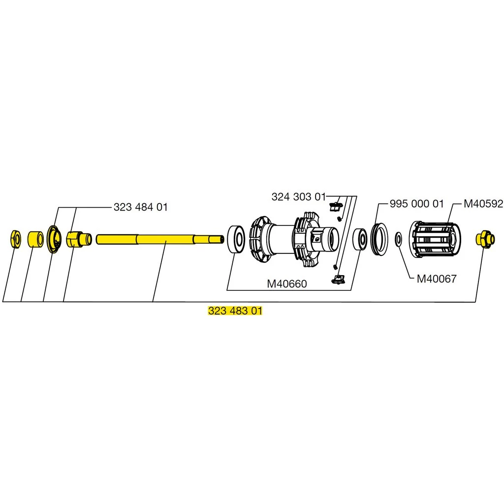 Mavic Rear Wheel Axle MTB Crossride UB - 32348301