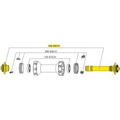 Mavic Front Wheel Axle For R-SYS SL 2010 - 10846901