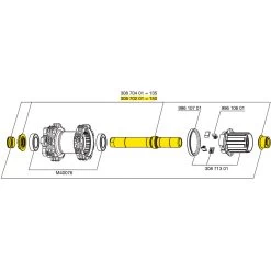 Mavic Rear Wheel Axle ITS4 150mm Complete 2012 - 30870201