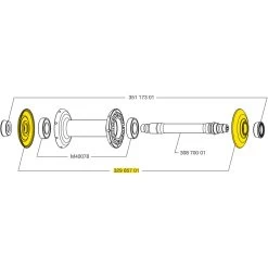 Mavic Hub-/Setting Cap For Cosmic CXR 80 - 32985701