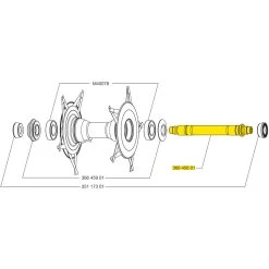 Mavic Front Wheel Axle For Cosmic Carbone Ultimate - 36645801