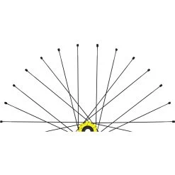 Mavic Spokes 278.5mm For Deemax Ultimate 2015/Deemax DH 2016 Rear Wheels - Drive Side (16 Pieces) - V2380601 - Black