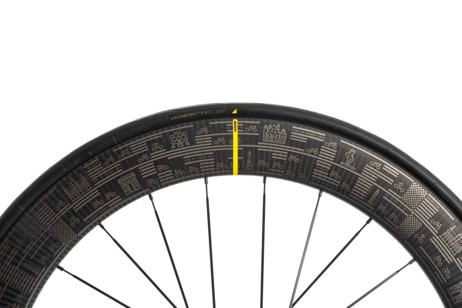 Mavic Comete Pro Carbon UST Tour De France 2019 Edition Carbon Tubeless 700c Rear Wheel - Image 5