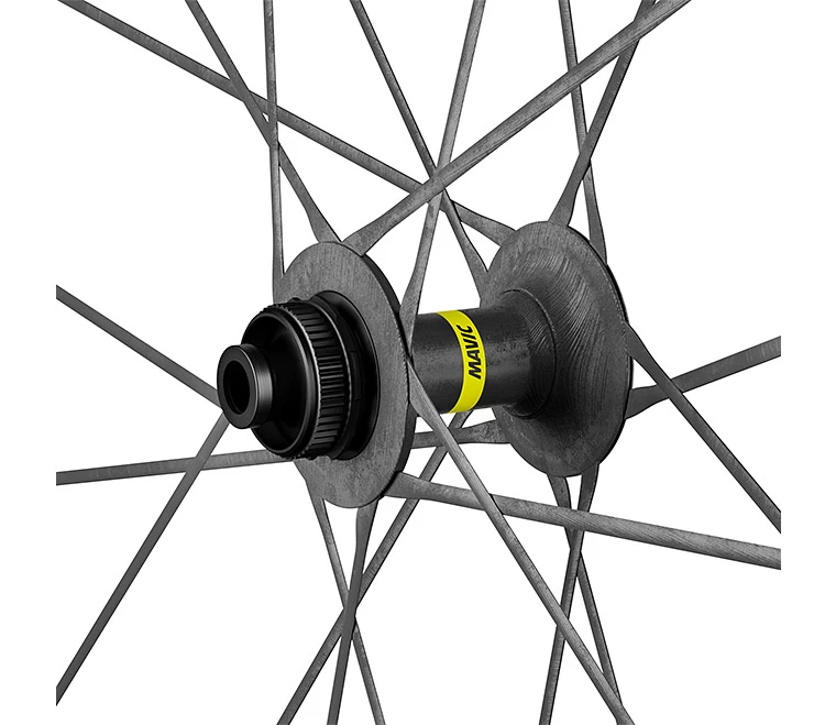Mavic Cosmic Ultimate T Disc Carbon Wheelset - Tubular - Centerlock - FW: 12x100/QR | RW: 12x142mm/QR - Black - Image 3