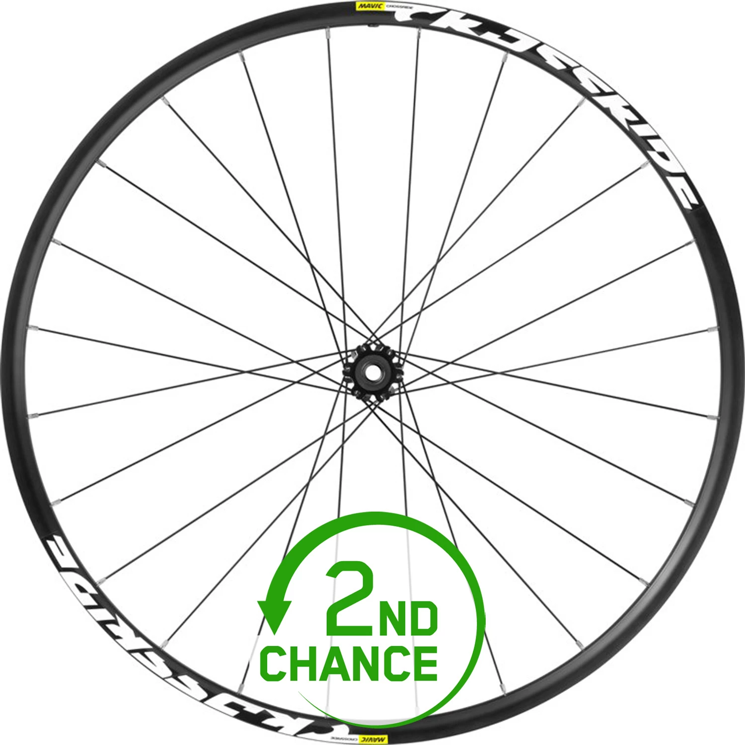 Mavic Crossride FTS-X 27.5 Front Wheel - 27.5" | Aluminum | Clincher | 6-Bolt | 15x100mm/QR - Black - 2nd Choice