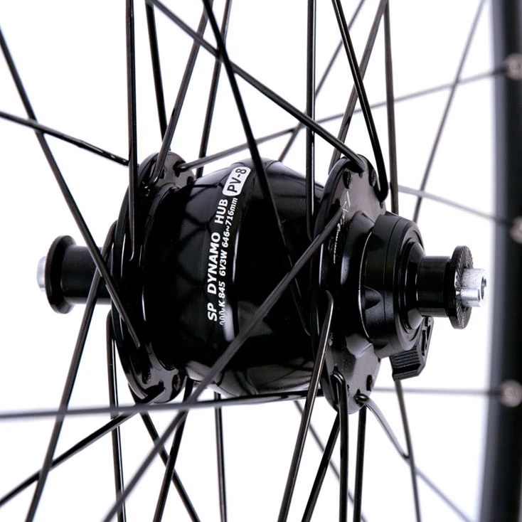 Shutter Precision | Mavic - PV-8 | A 319 - Front Wheel With Hub Dynamo - 28" | Clincher - QR - Black - Image 2